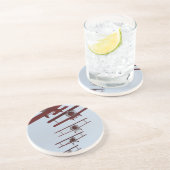 Retrospecvliegtuig Zandsteen Onderzetter (Zijkant)