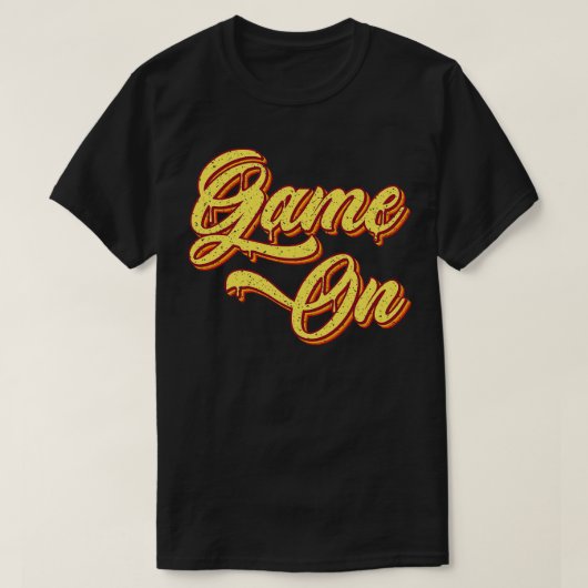 Retrospel op typografie t-shirt (Design voorkant)