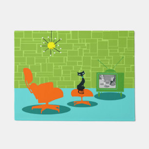 Retrospleetdeur Kat klep Deurmat