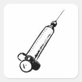 Retrospuit Vierkante Sticker (Voorkant)