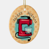 Retrostandaardmixer bakkerij voor kerstversiering keramisch ornament (Rechts)