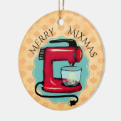 Retrostandaardmixer bakkerij voor kerstversiering keramisch ornament (Links)