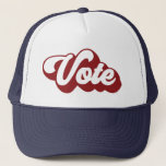 Retrostemming | Rood Trucker Pet<br><div class="desc">Ga weg en stem dit verkiezingsjaar! In dit pet staat de tekst Stemming in een rood retroflectorlettertype. Ook beschikbaar in blauw!</div>