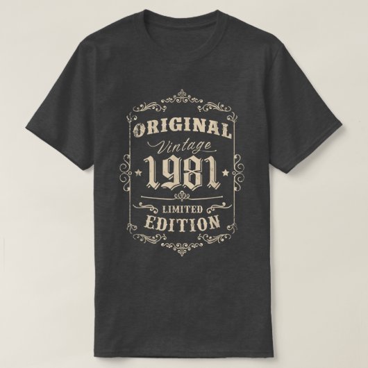 Retrostijl 41e verjaardag Cadeauidee 1981 Vintage  T-shirt (Design voorkant)