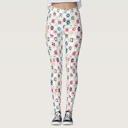 Retrostijl 50-inch meerkleurig Casual Leggings (Voorkant)
