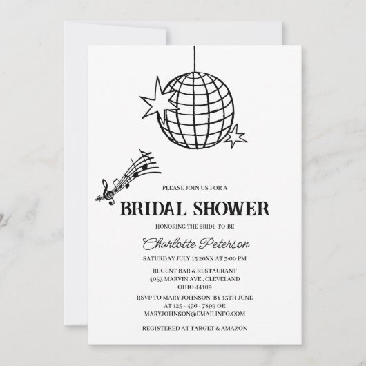 Retrostijl 70 Disco-Vrijgezellenfeest Kaart (Voorkant)