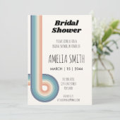  Retrostijl 70s Bridal Shower Uitnodiging (Staand voorkant)