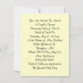 Retrostijl Aankondiging Uitnodigingskoppels Shower (Achterkant)