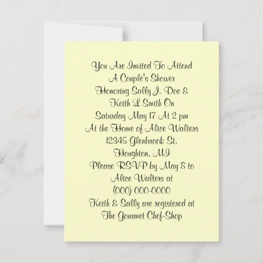 Retrostijl Aankondiging Uitnodigingskoppels Shower (Achterkant)