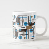 Retrostijl Abstract ontwerppatroon Grote Koffiekop (Rechts)