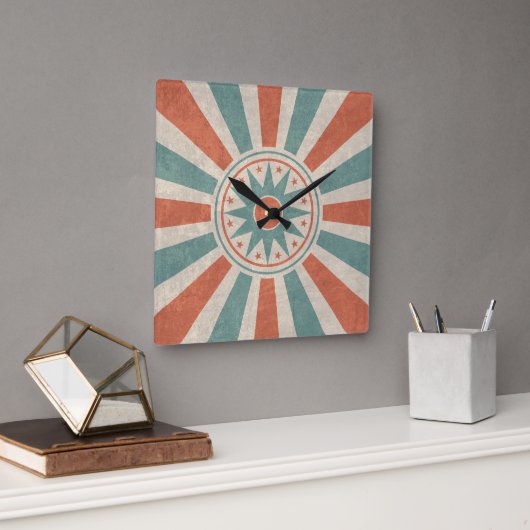 Retrostijl acrylwandklok Vierkante Klok (Kantoor)