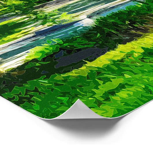 Retrostijl afdrukken, waarde Poster papier (mat) (Hoek)