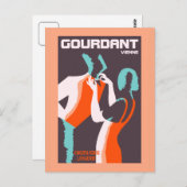 Retrostijl Art Deco Franse mode en Briefkaart (Voorkant / Achterkant)