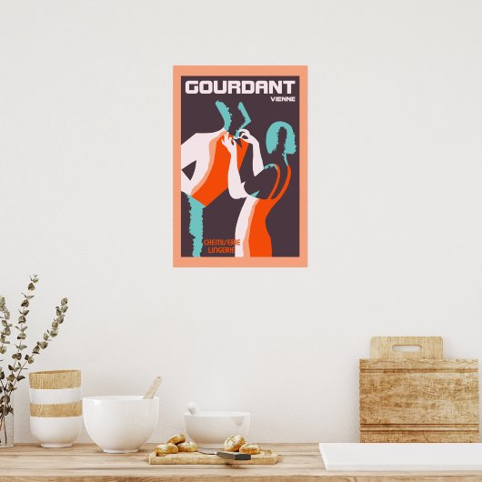 Retrostijl Art Deco Franse mode en Poster (Keuken)