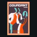 Retrostijl Art Deco Franse mode en Poster<br><div class="desc">Nieuwe hoogwaardige kunstwerken,  geïnspireerd op een late Art Deco-advertentie uit 1930 voor een Franse chemiserie (haberdashery) en lingerie winkel in de Franse stad Vienne. Een gestileerd stel klaar om zich aan te kleden en uit te gaan.</div>