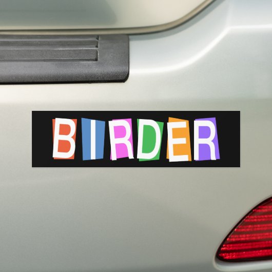Retrostijl Birder Bumpersticker (Op auto)