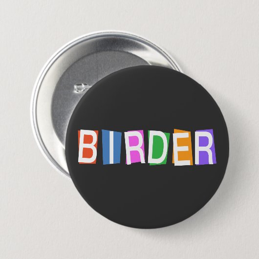 Retrostijl Birder Ronde Button 7,6 Cm (Voorkant /achterkant)