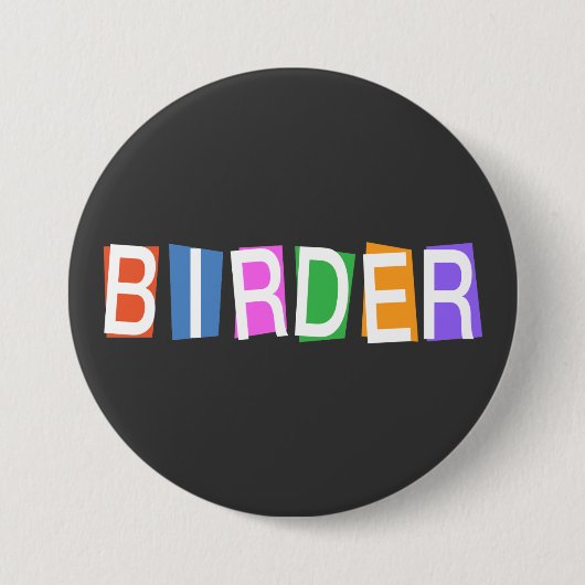 Retrostijl Birder Ronde Button 7,6 Cm (Voorkant)