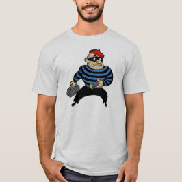 Retrostijl Cartoon Cat Burglar T-Shirt