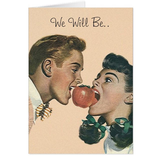 Retrostijl die een bite uit de grote Apple haalt (Voorkant)