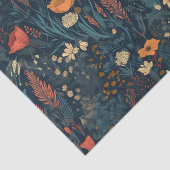 Retrostijl, donker bloemveld van wilde bloemen tissuepapier (Detail)