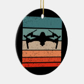 Retrostijl drone, keramisch ornament (Rechts)