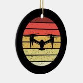 Retrostijl drone,  keramisch ornament (Rechts)