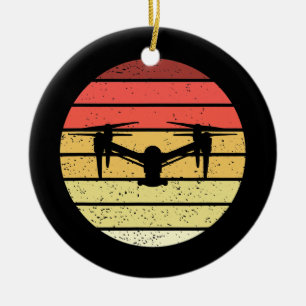 Retrostijl drone, keramisch ornament