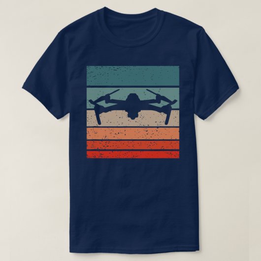 Retrostijl drone, t-shirt (Design voorkant)