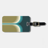 Retrostijl dubbele boogdecoratie bagagelabel (Voorkant horizontaal)