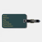 Retrostijl dubbele boogdecoratie bagagelabel (Achterkant horizontaal)