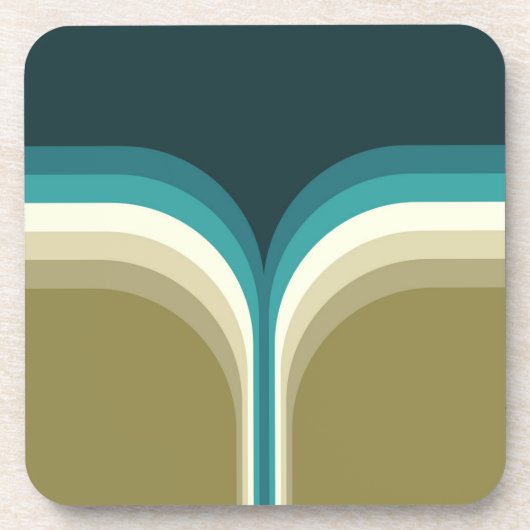 Retrostijl dubbele boogdecoratie bier onderzetter (Voorkant)