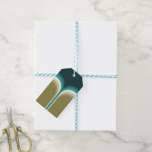 Retrostijl dubbele boogdecoratie cadeaulabel (Met Touw)