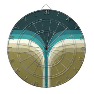 Retrostijl dubbele boogdecoratie dartbord