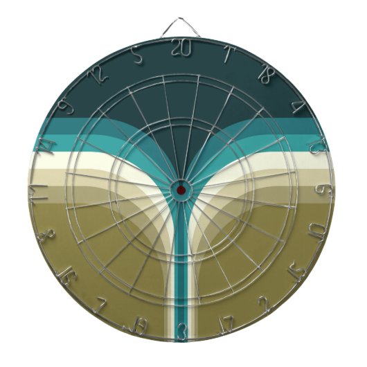 Retrostijl dubbele boogdecoratie dartbord (Voorkant)