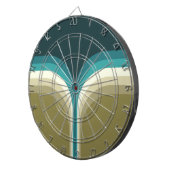 Retrostijl dubbele boogdecoratie dartbord (Voorkant Rechts)