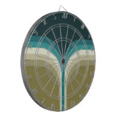 Retrostijl dubbele boogdecoratie dartbord (Voorkant Links)