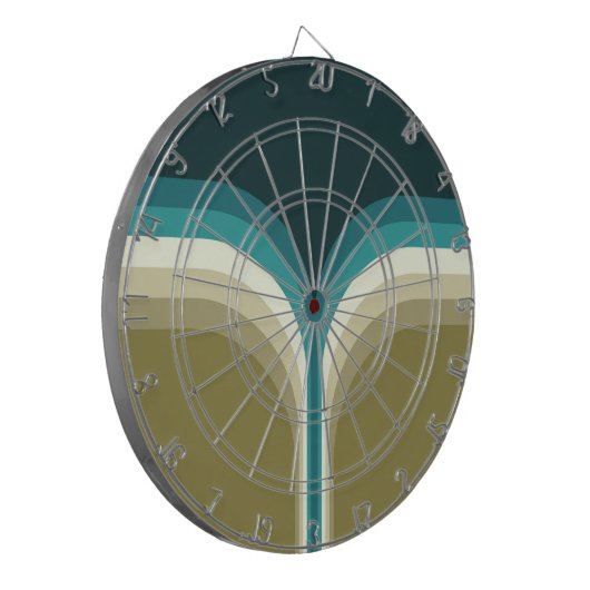 Retrostijl dubbele boogdecoratie dartbord (Voorkant Links)