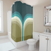 Retrostijl dubbele boogdecoratie douchegordijn (In situ)