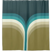 Retrostijl dubbele boogdecoratie douchegordijn (Voorkant)