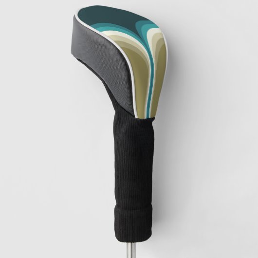 Retrostijl dubbele boogdecoratie golfheadcover (Schuin)