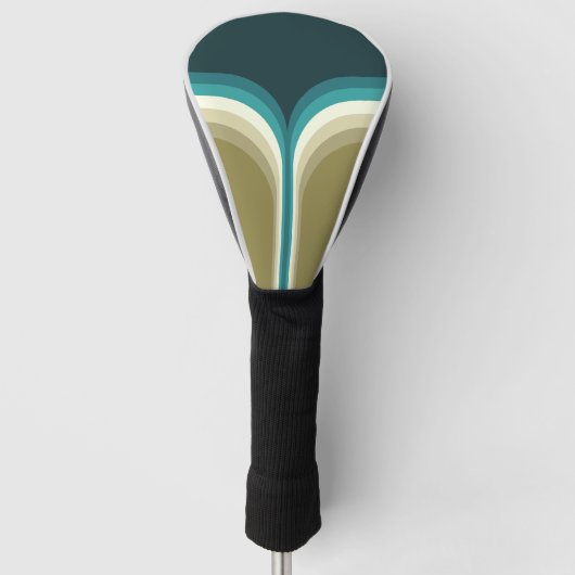 Retrostijl dubbele boogdecoratie golfheadcover (Voorkant)
