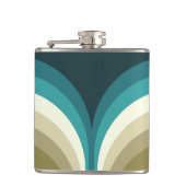 Retrostijl dubbele boogdecoratie heupfles (Voorkant)