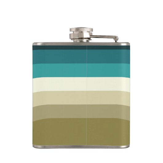 Retrostijl dubbele boogdecoratie heupfles (Achterkant)