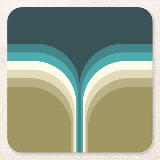 Retrostijl dubbele boogdecoratie kartonnen onderzetters (Voorkant)