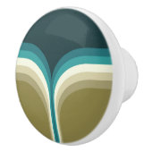 Retrostijl dubbele boogdecoratie keramische knop (Rechts)