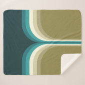 Retrostijl dubbele boogdecoratie sherpa deken (Voorkant (horizontaal))