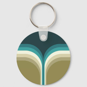 Retrostijl dubbele boogdecoratie sleutelhanger