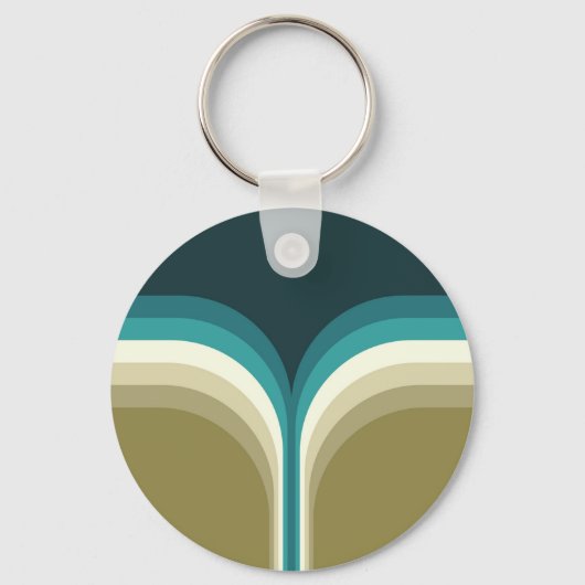 Retrostijl dubbele boogdecoratie sleutelhanger (Voorkant)