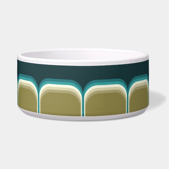 Retrostijl dubbele boogdecoratie voerbakje (Voorkant)